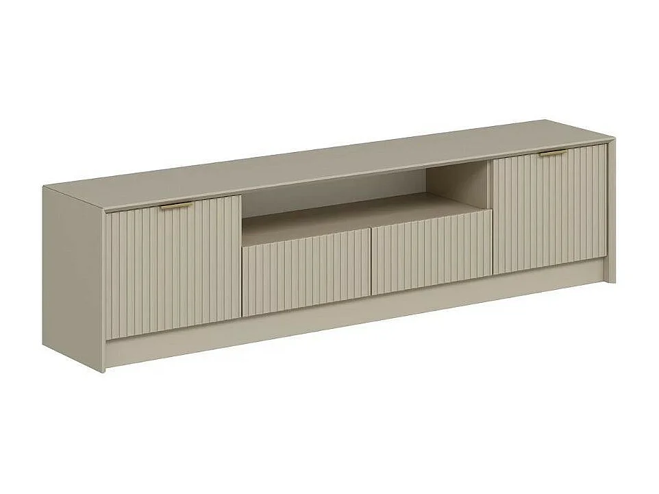 Porta TV Kale cashmere effetto cannettato 180x35x45H