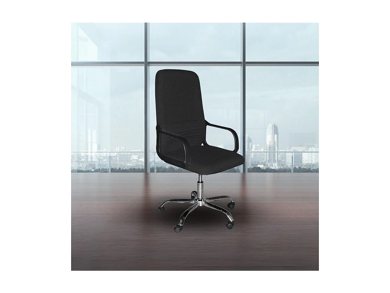 Poltrona da ufficio CR106H tessuto nero