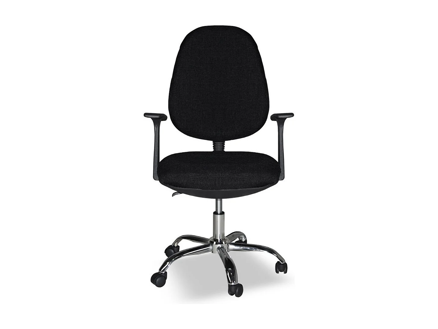 Poltrona da ufficio CR415 tessuto nero base cromata con ruote