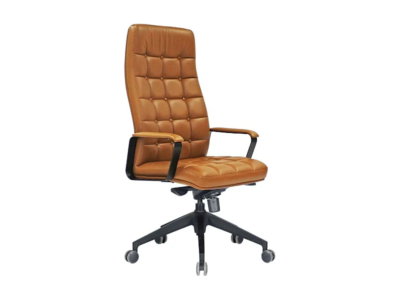 Poltrona direzionale ufficio Murano colore cuoio