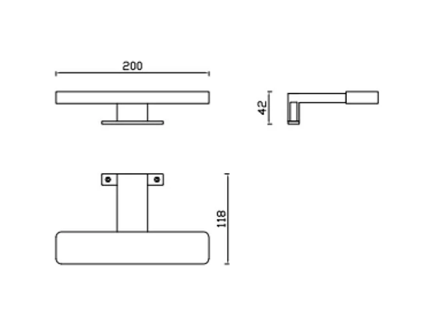 Lampada LED per bagno Brex 6,5 watt cromata 200 mm