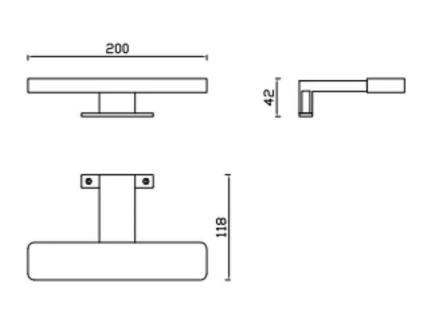 Lampada LED per bagno Brex 6,5 watt cromata 200 mm