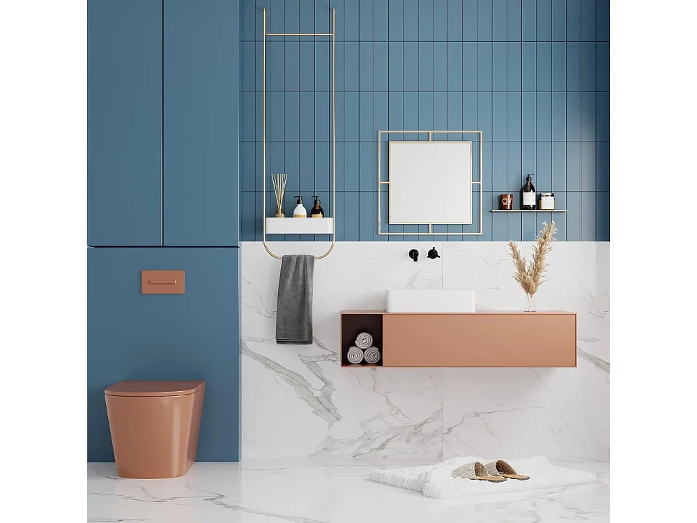Specchio quadrato con doppia cornice Corner in metallo colore oro