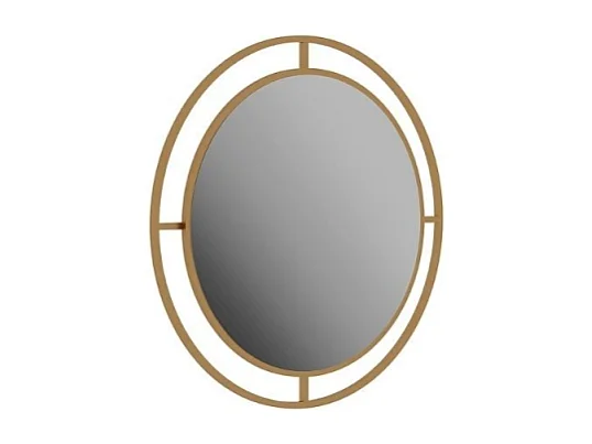 Specchio rotondo con doppia cornice Bubble in metallo colore oro