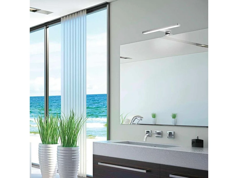 Lampada LED per bagno Kyra 600 mm colore cromato