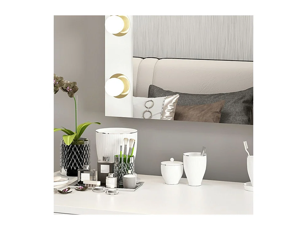 Specchio Trucco Armin con Luci LED 72x7x60H – L'eleganza e la funzionalità per il tuo angolo beauty