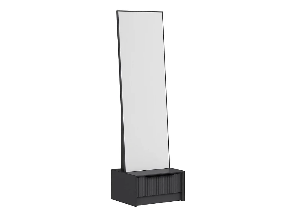 Specchio Kale con base cassetto antracite 54x45x178H