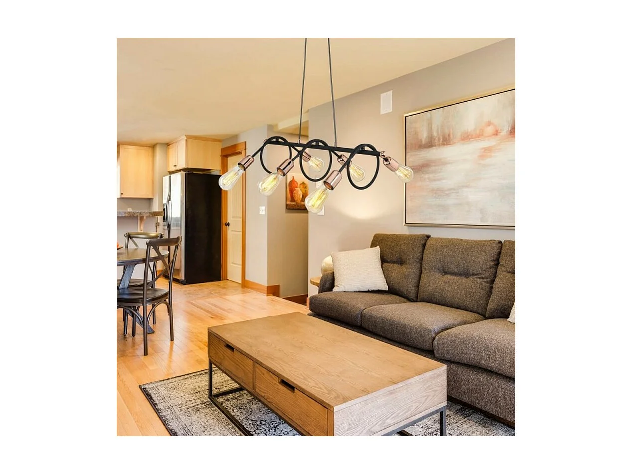 Lampada a sospensione stile contemporaneo con 6 punti luce Derbent MDL3938