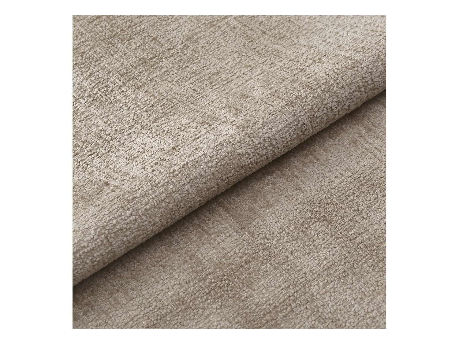 Canapé 3 places velours texturé taupe VICTORIA