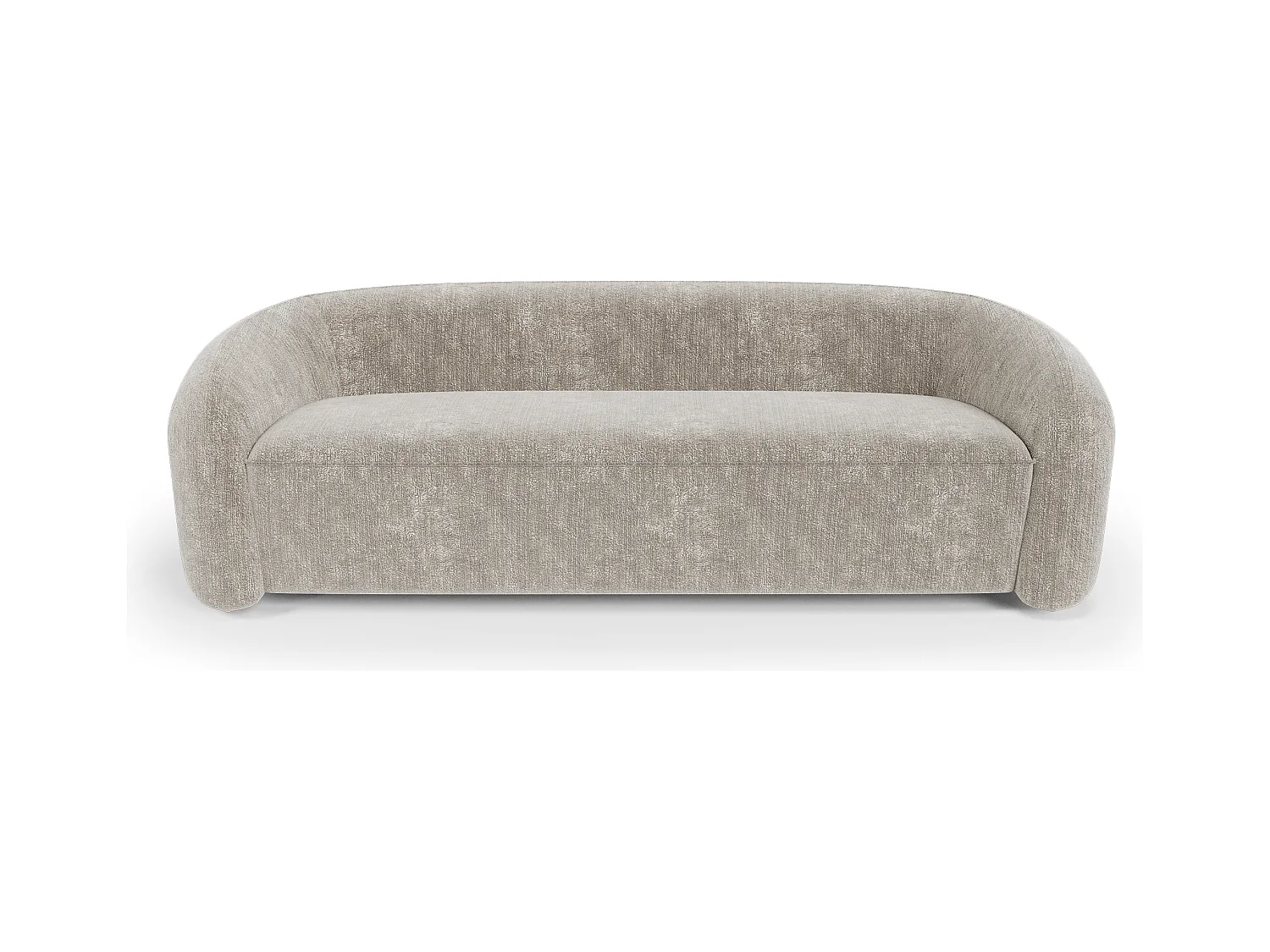 Canapé 3 places velours texturé taupe VICTORIA