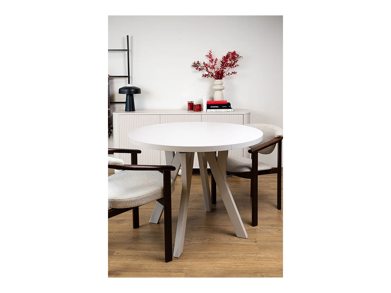 Ausziehbarer Esstisch - Greige - 100–180x100 cm - OSENNESS