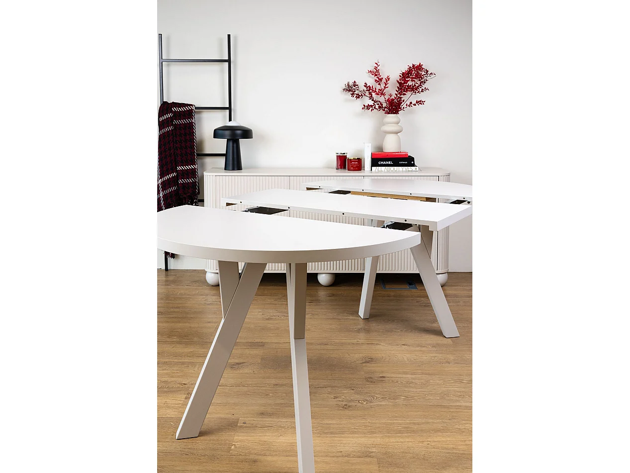 Table à manger extensible – Greige – 100x180x100 cm – OSENNESS