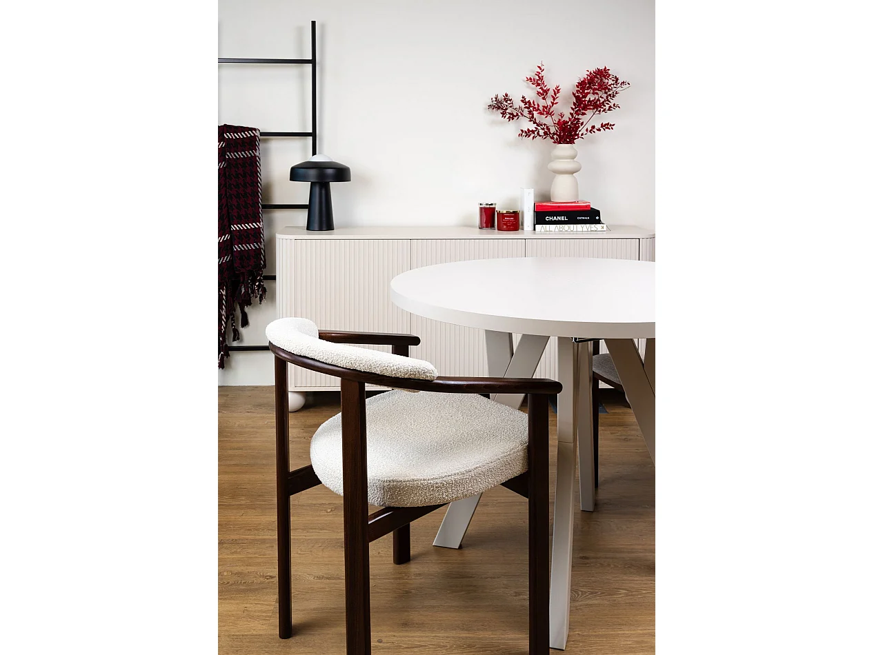 Table à manger extensible – Greige – 100x180x100 cm – OSENNESS