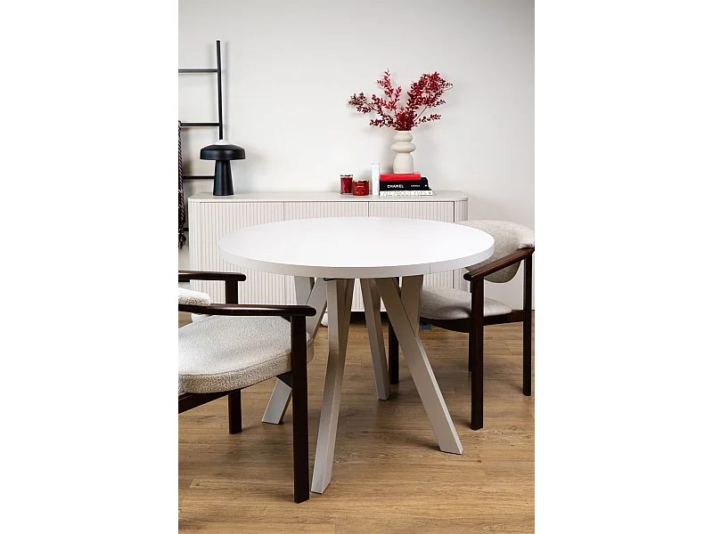 Table à manger extensible – Greige – 100x180x100 cm – OSENNESS