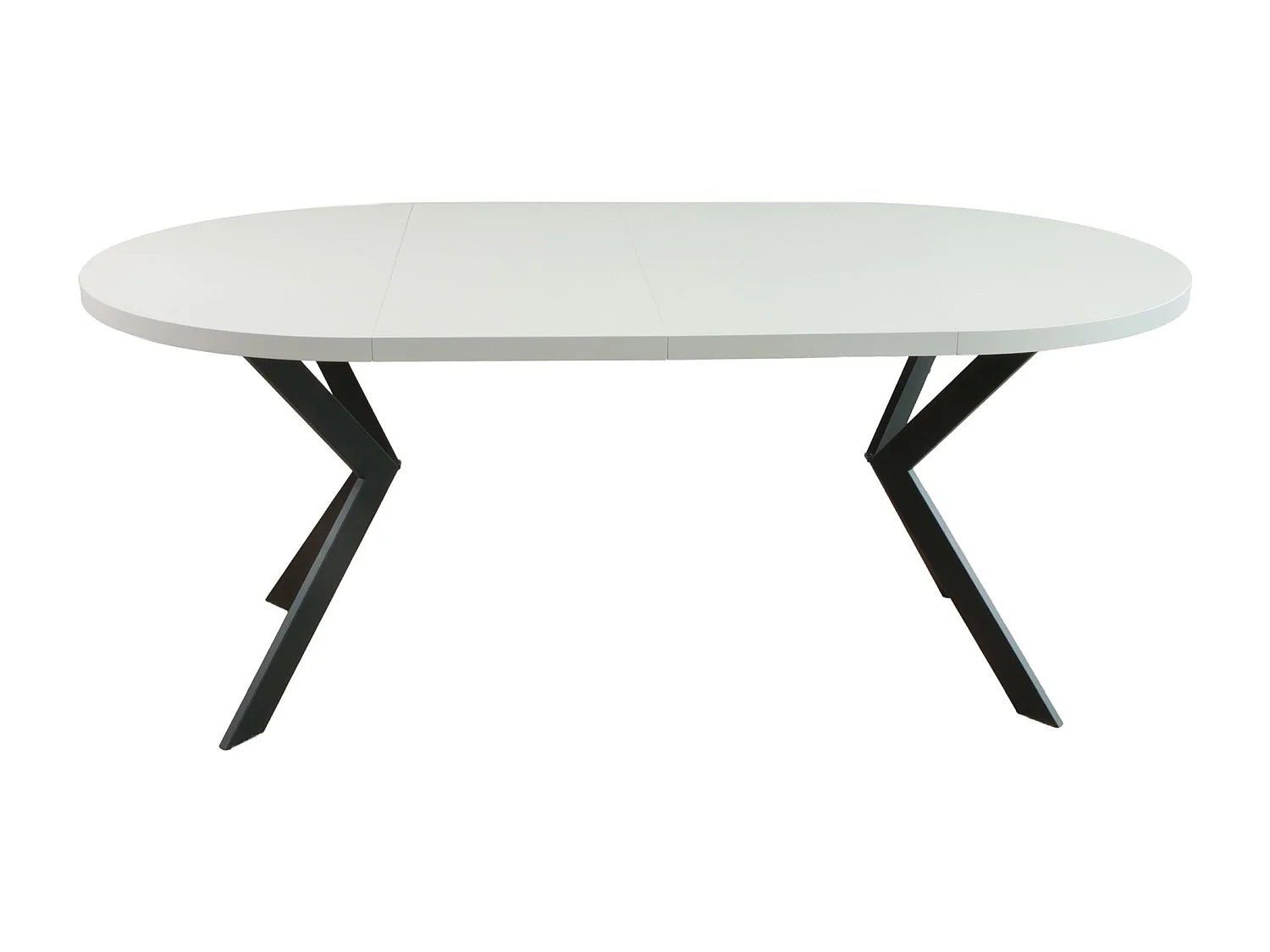 Uitschuifbare eettafel – Greige met zwarte poten – 100x180x100 cm – CALLIONS