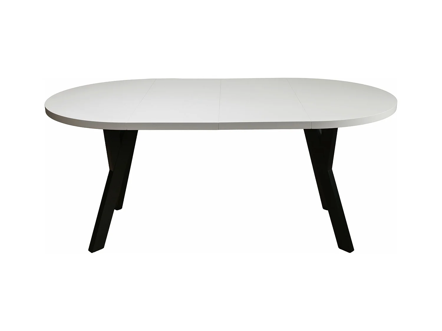 Ausziehtisch - Greige/Schwarz - 100–180x100 cm - OSENNESS