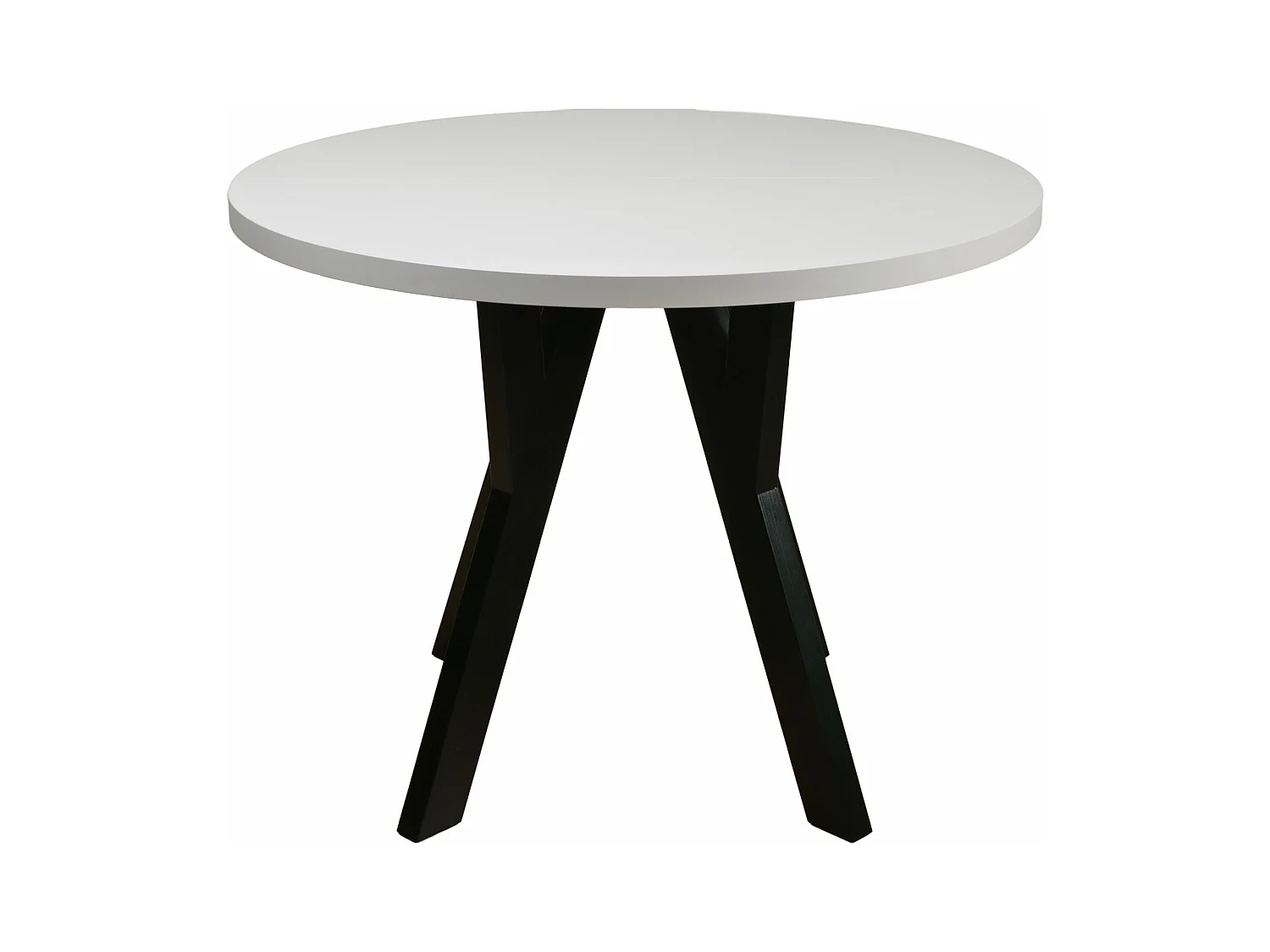 Table à manger extensible – Greige avec pieds noirs – 100x180x100 cm – OSENNESS