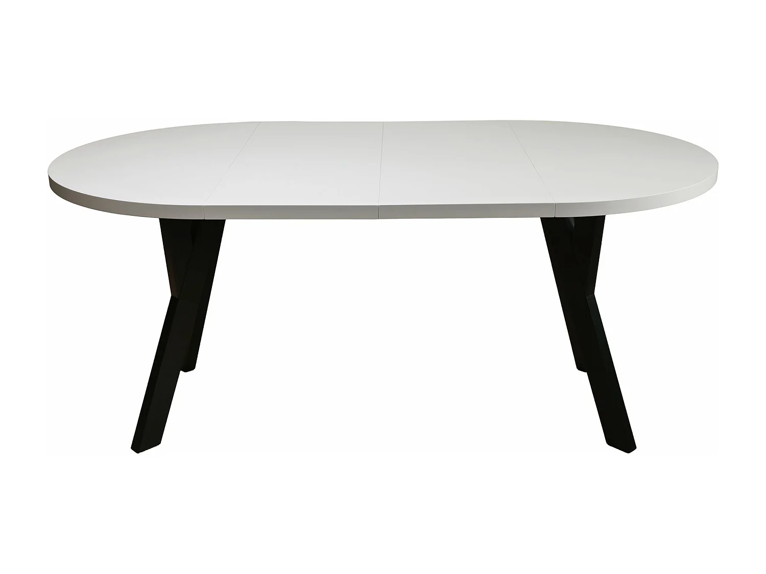 Uitschuifbare eettafel – Greige met zwarte poten – 100x180x100 cm – OSENNESS