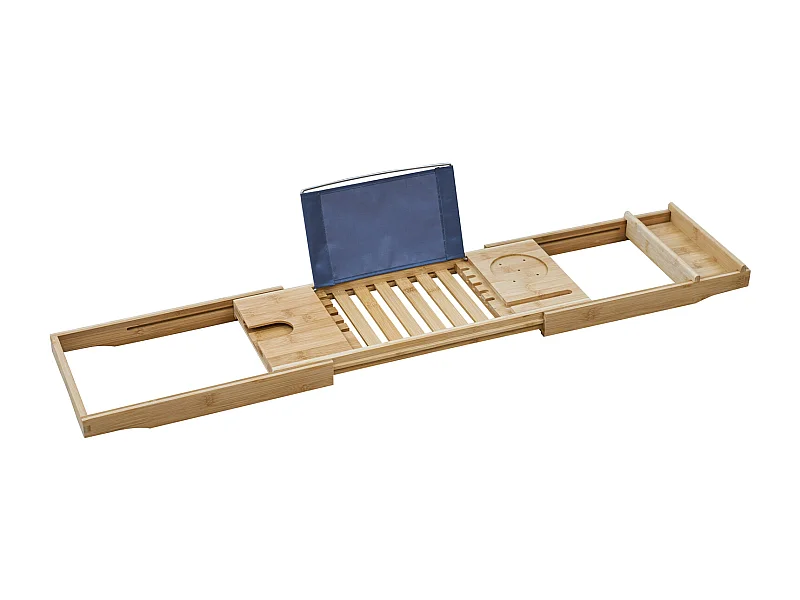 Étagère de baignoire SVITA ORI en bambou réglable et multifonctionnelle