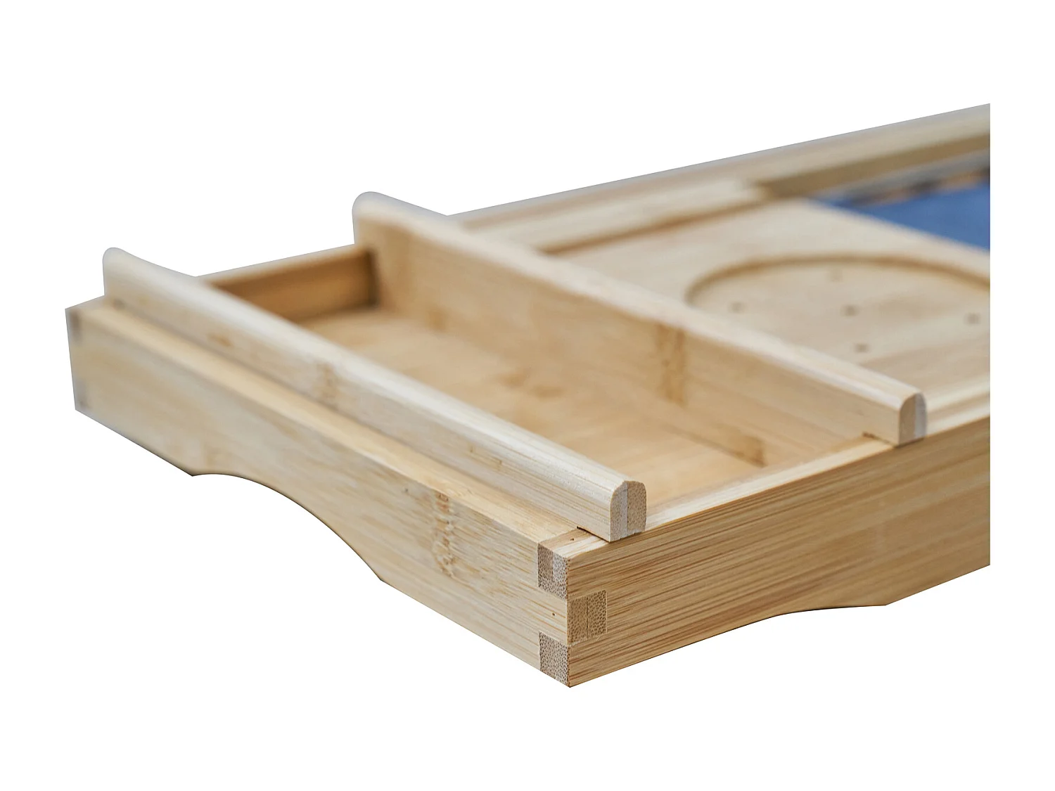 Étagère de baignoire SVITA ORI en bambou réglable et multifonctionnelle