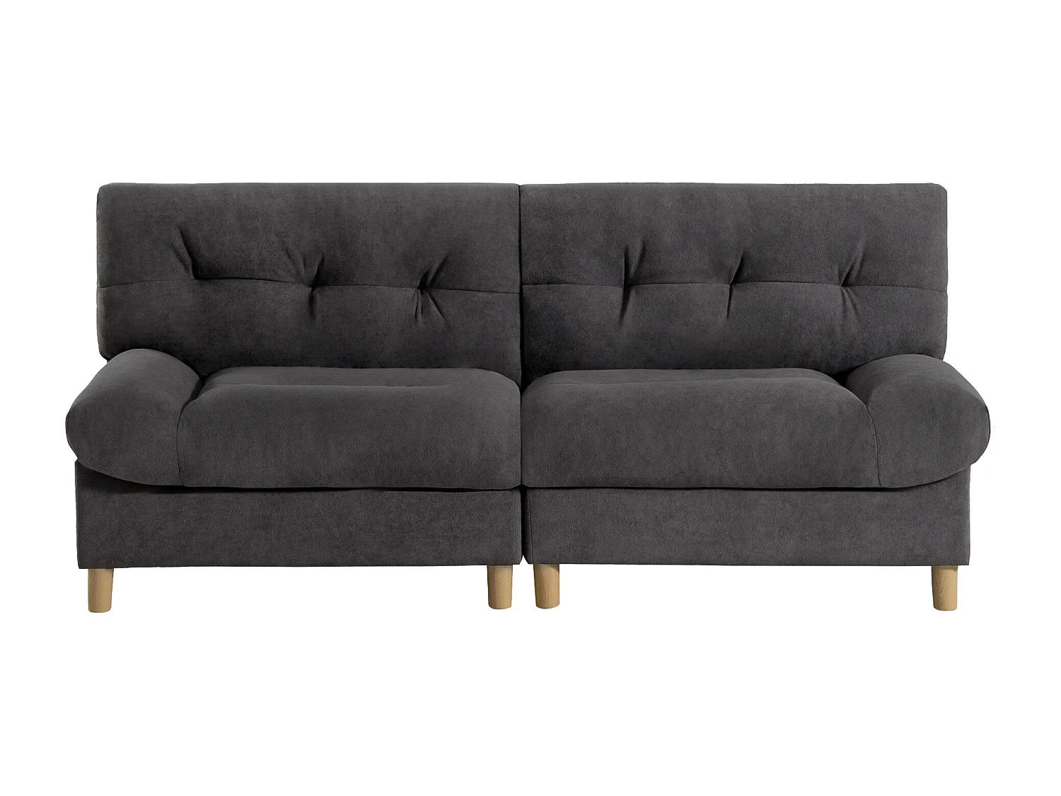 Wolkenförmiges Sofa aus Samtstoff teddy mit Sitz- und Rückenkissen,grau.