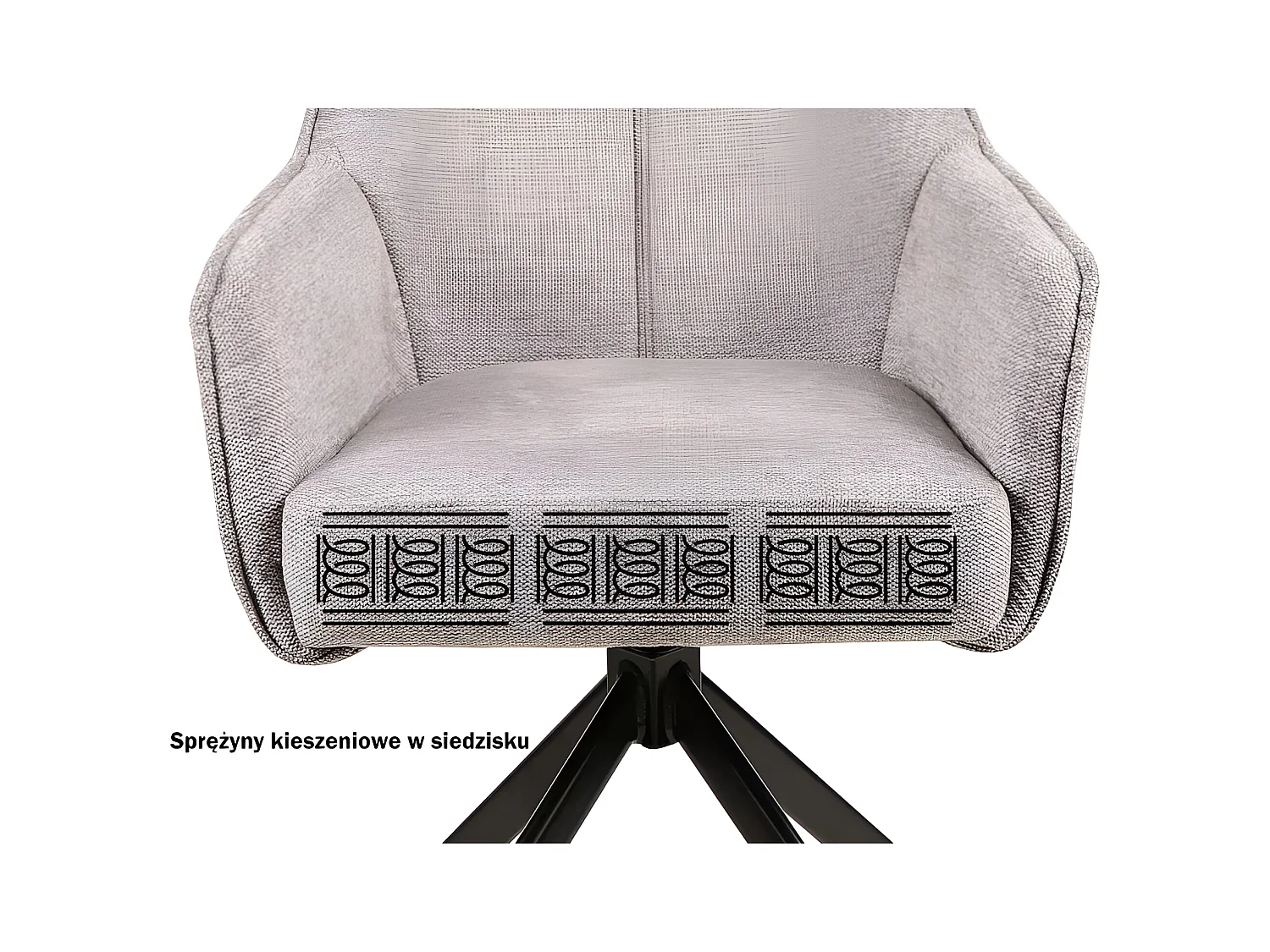 Sedia Notti/rivestimento in tessuto/rotazione 180 gradi/Beige