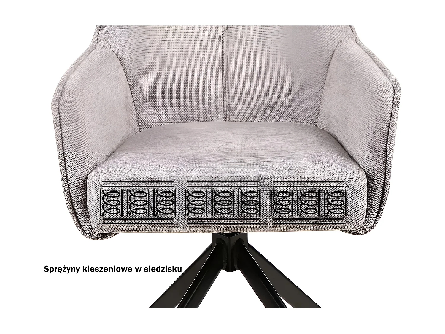 Sedia Notti/rivestimento in tessuto/rotazione 180 gradi/Beige