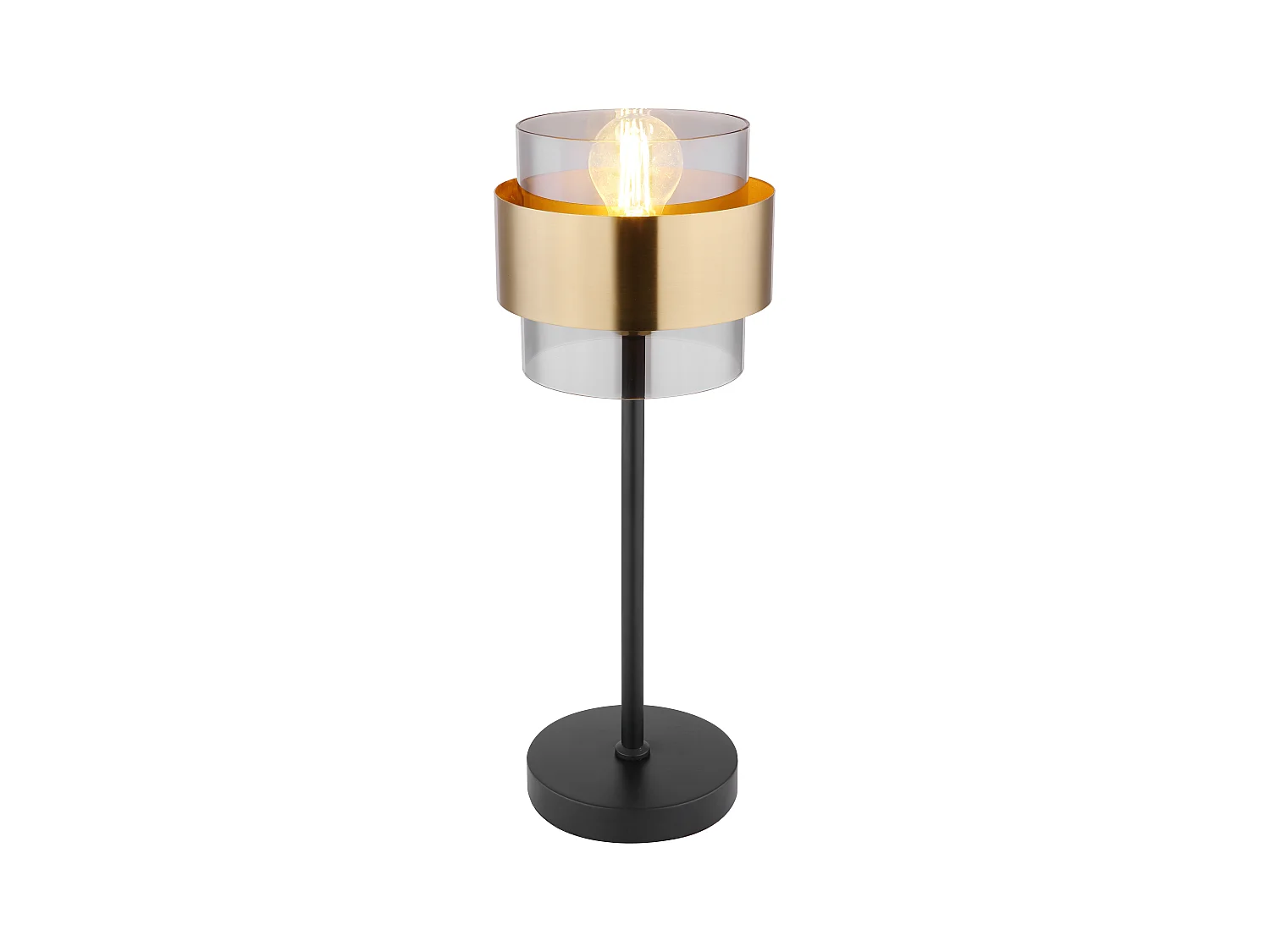 Lampe à poser métal noir mat, 1x E27