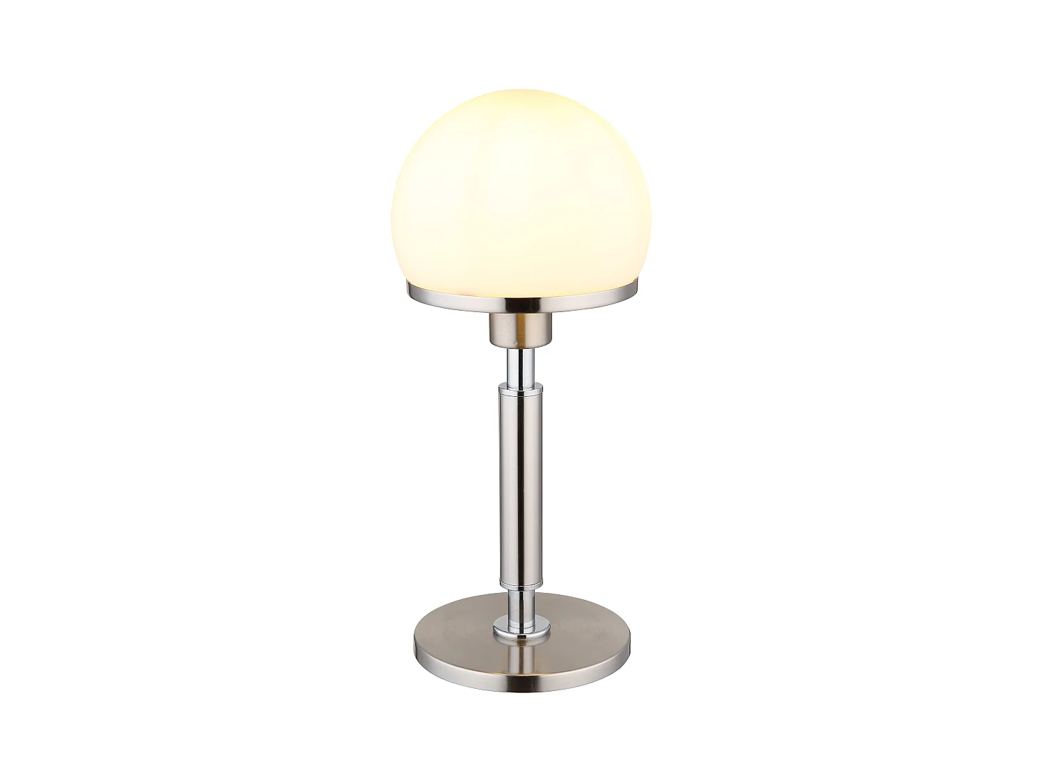 Lampe à poser métal nickel mat, 1x E27