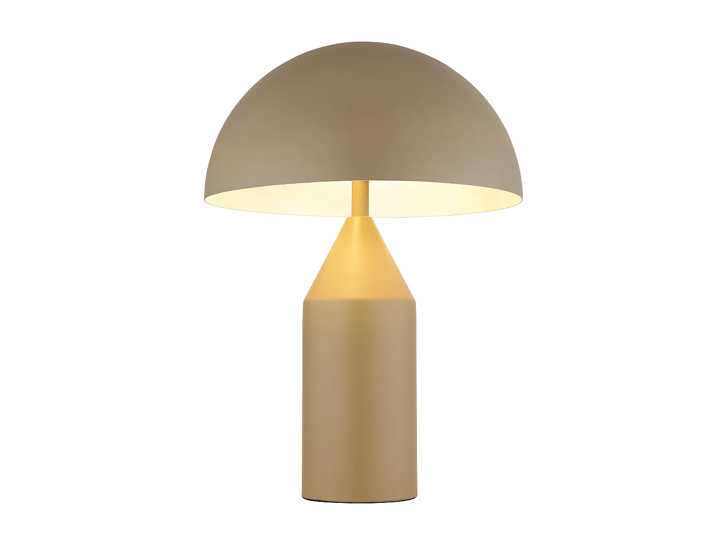 Tafellamp metaal zandkleurig dof, 2x E27