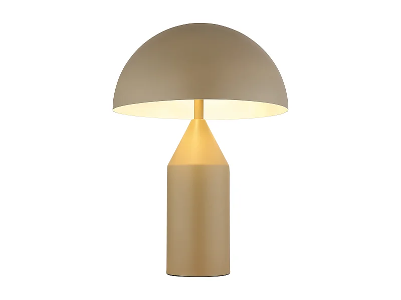 Tafellamp metaal zandkleurig dof, 2x E27