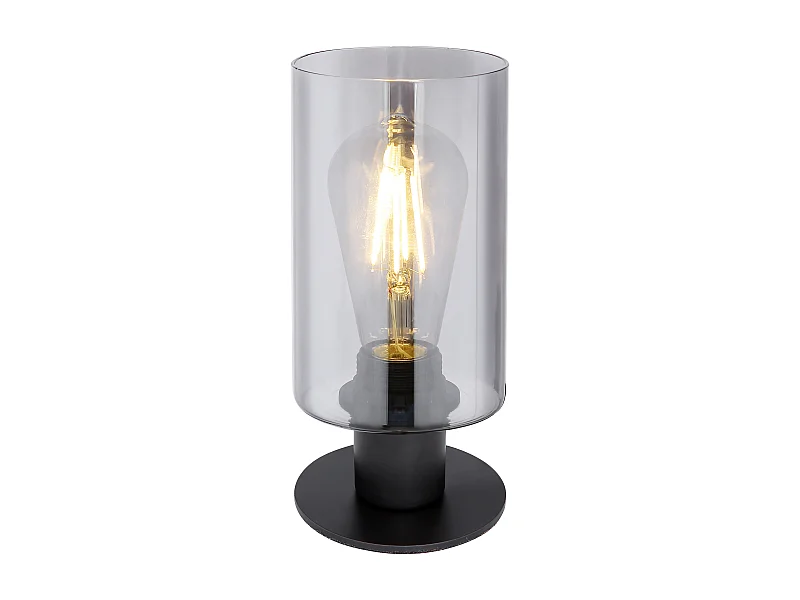 Lampe à poser métal noir mat, 1x E27