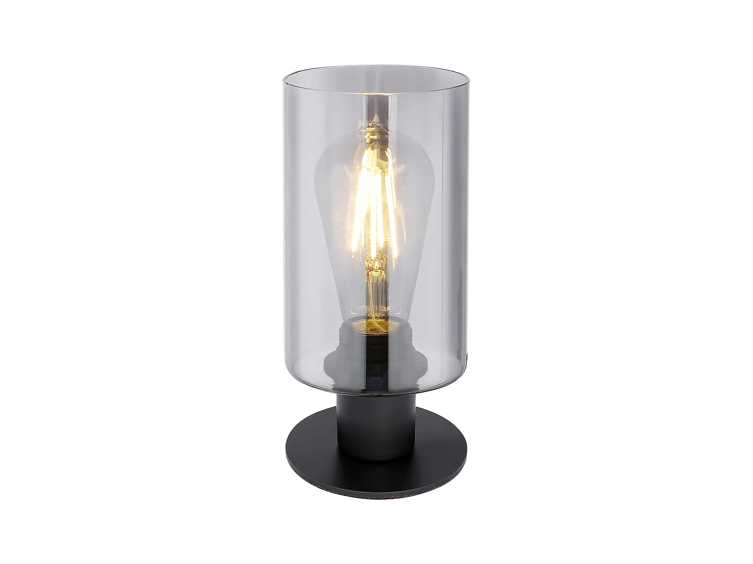 Lampe à poser métal noir mat, 1x E27