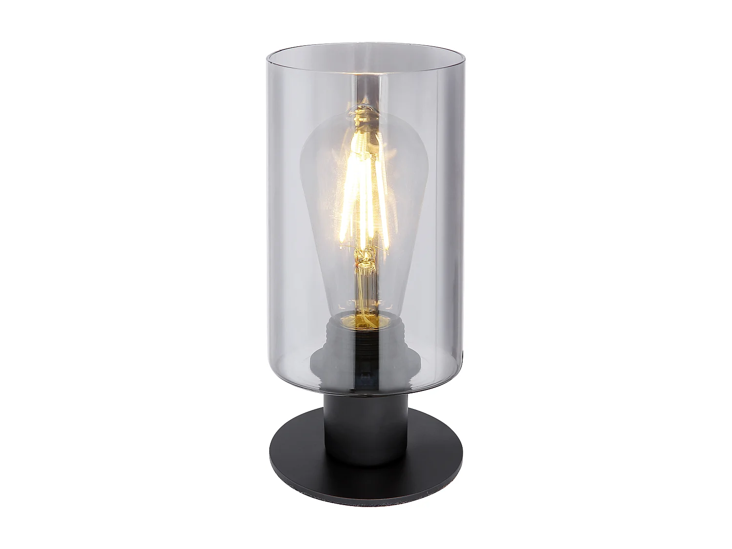 Lampe à poser métal noir mat, 1x E27