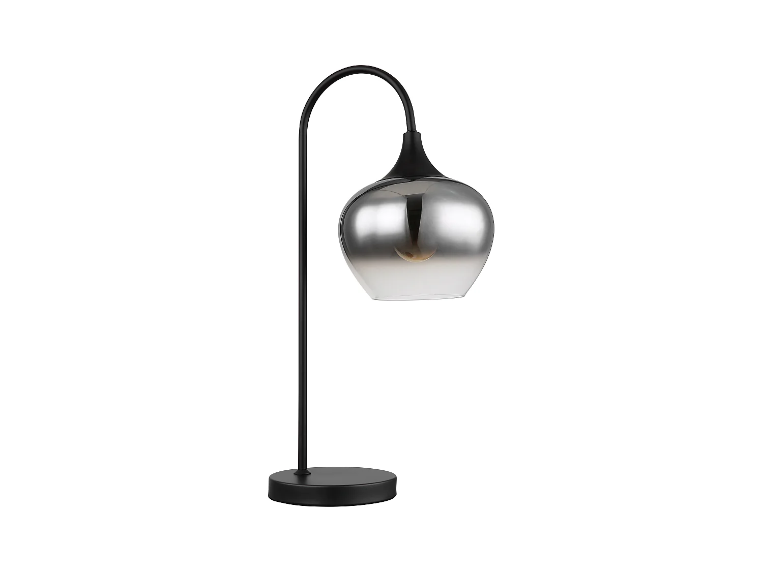 Lampe à poser métal noir mat, 1x E27