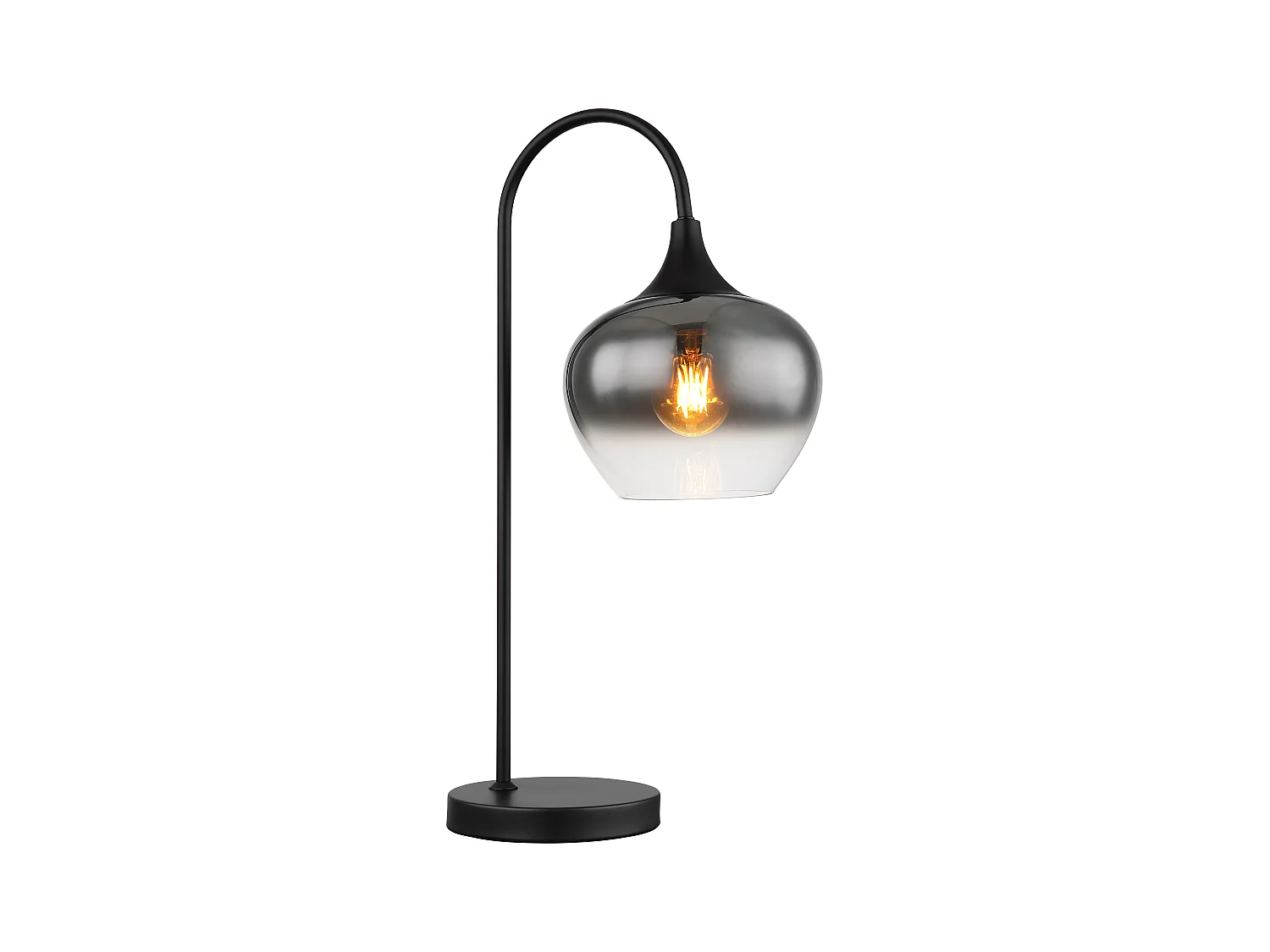 Lampe à poser métal noir mat, 1x E27
