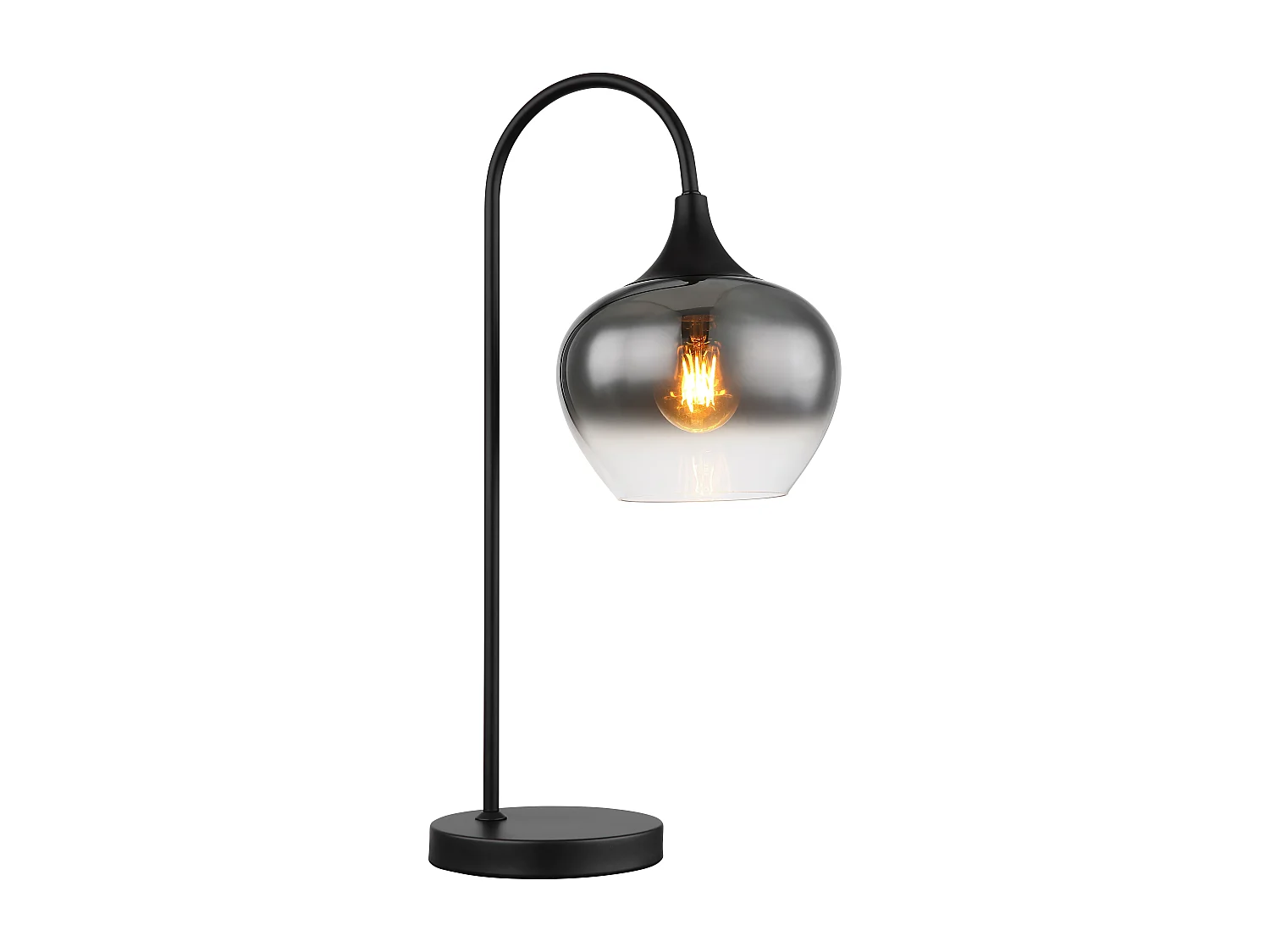 Lampe à poser métal noir mat, 1x E27