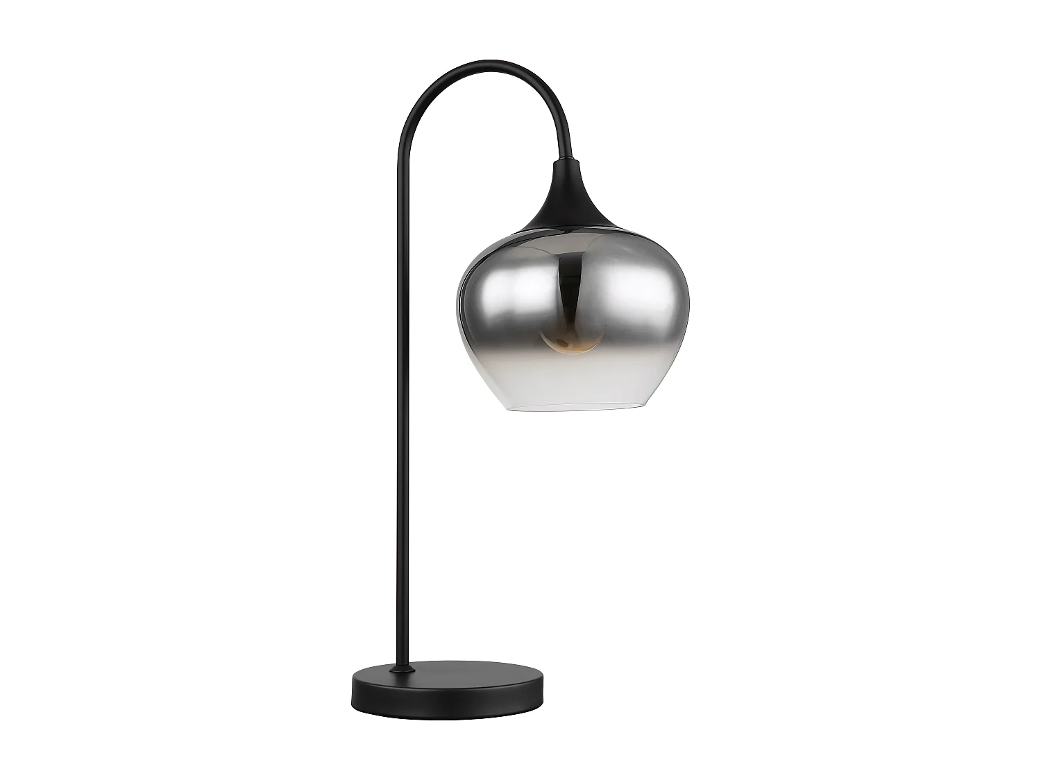 Lampe à poser métal noir mat, 1x E27