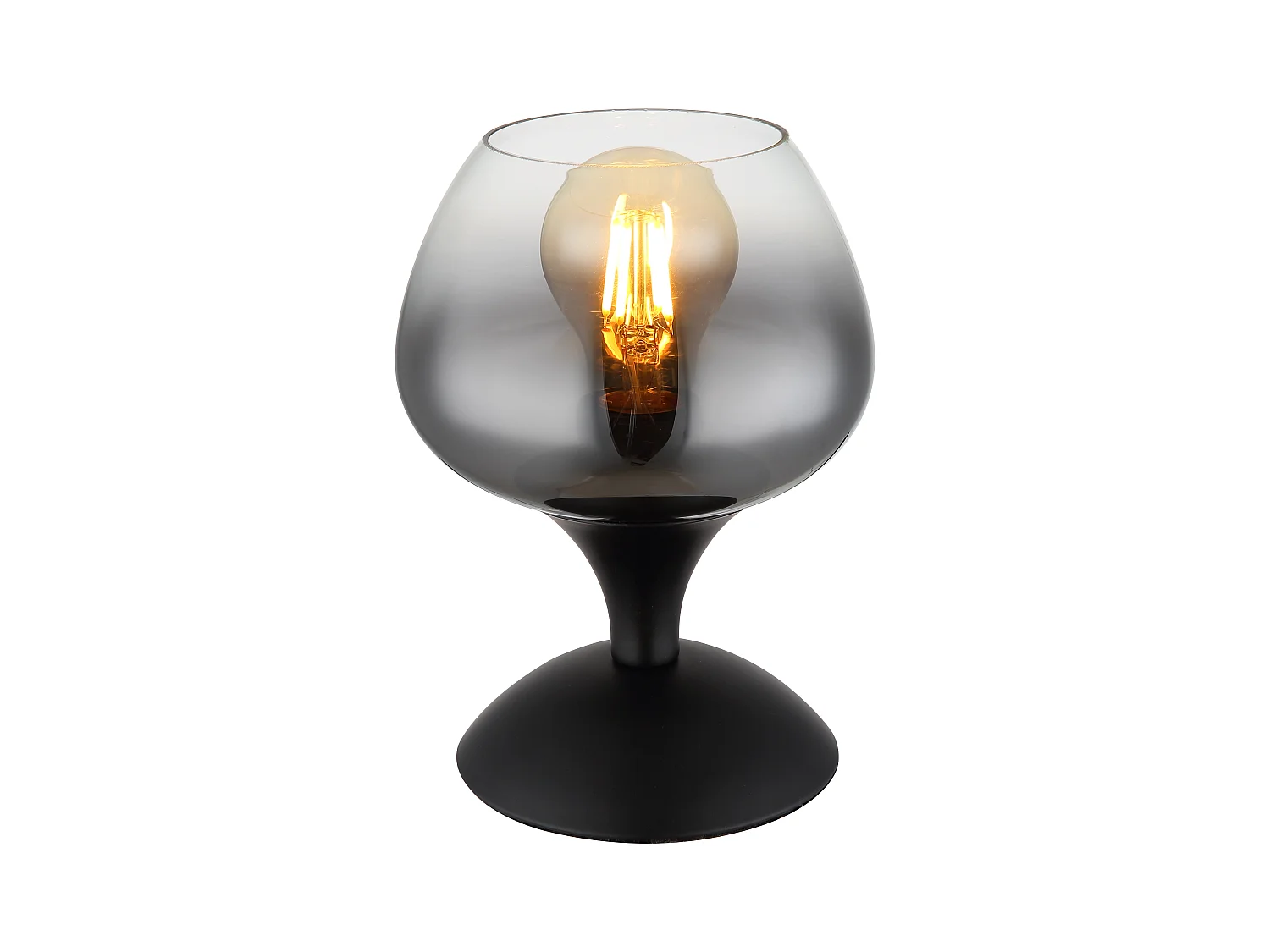 Lampe à poser métal noir mat, 1x E27