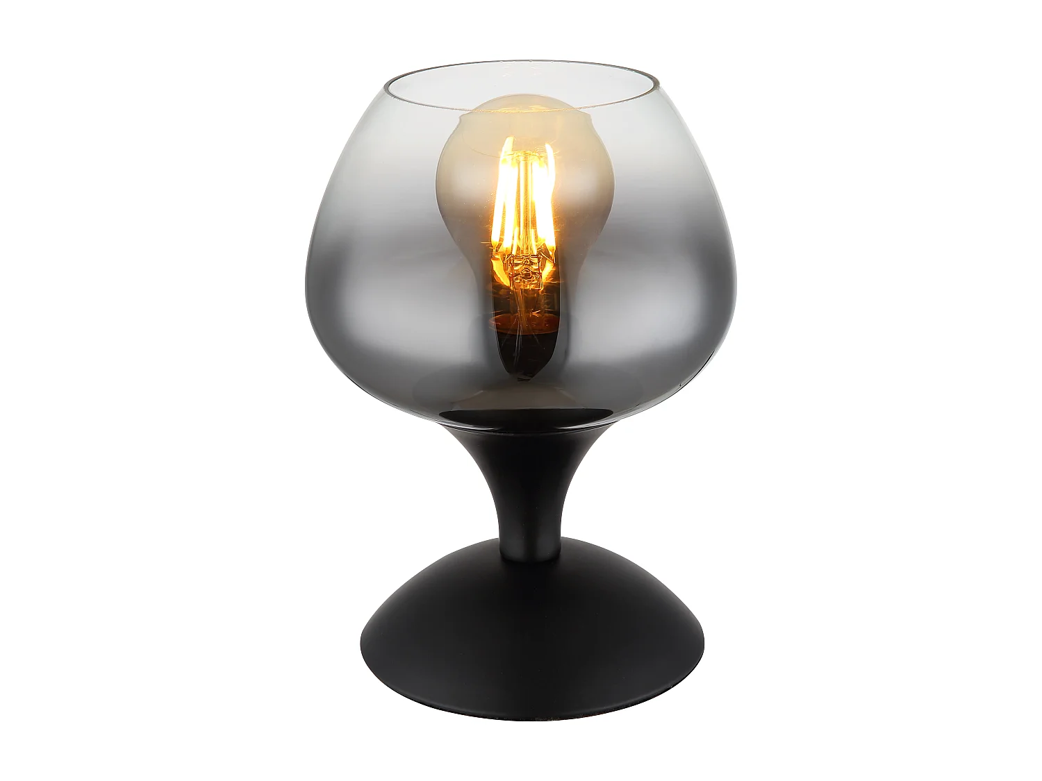 Lampe à poser métal noir mat, 1x E27