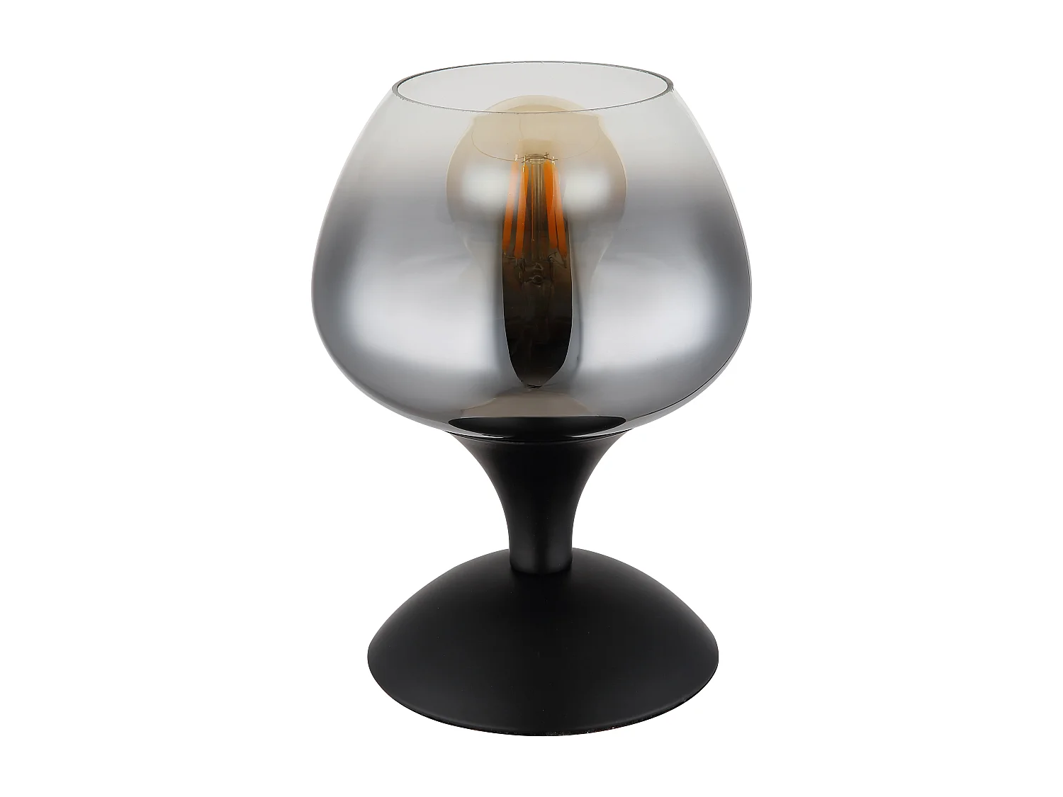 Lampe à poser métal noir mat, 1x E27