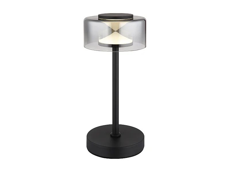 Lampe à poser métal noir mat, LED