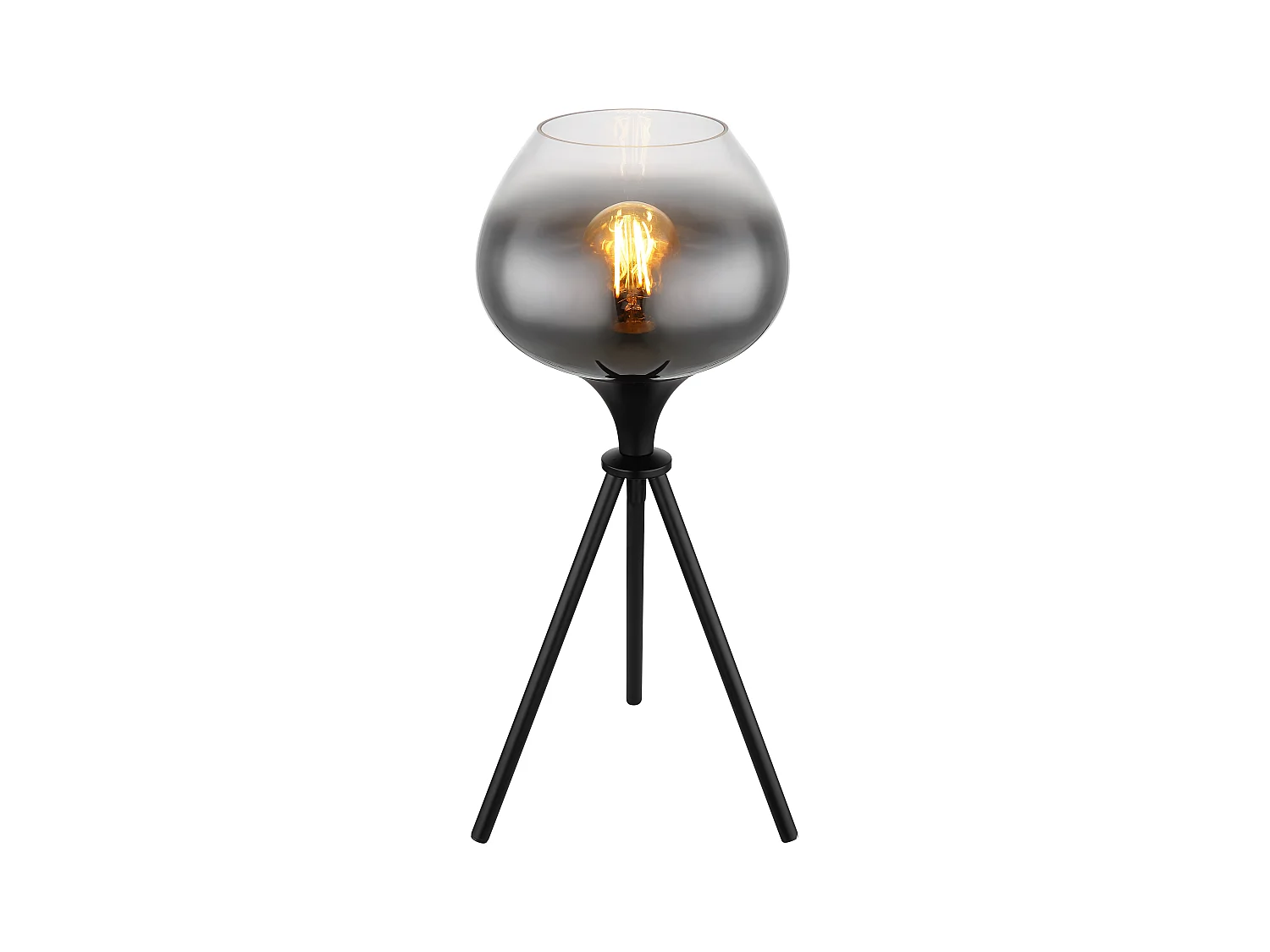 Lampe à poser métal noir mat, 1x E27