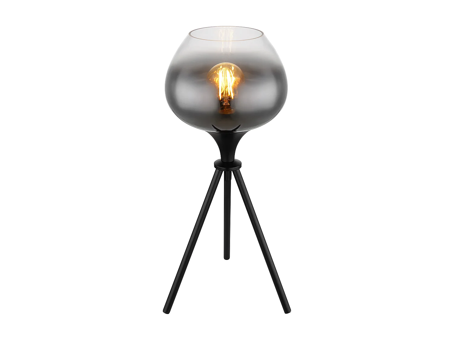Lampe à poser métal noir mat, 1x E27