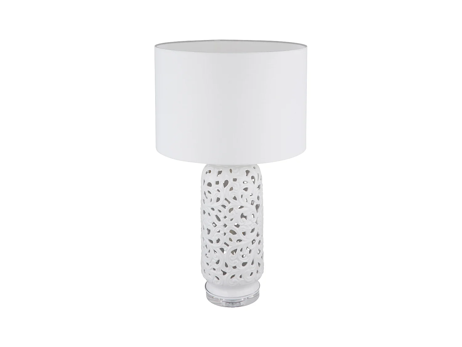 Lampe à poser céramique blanc mat, 1x E27
