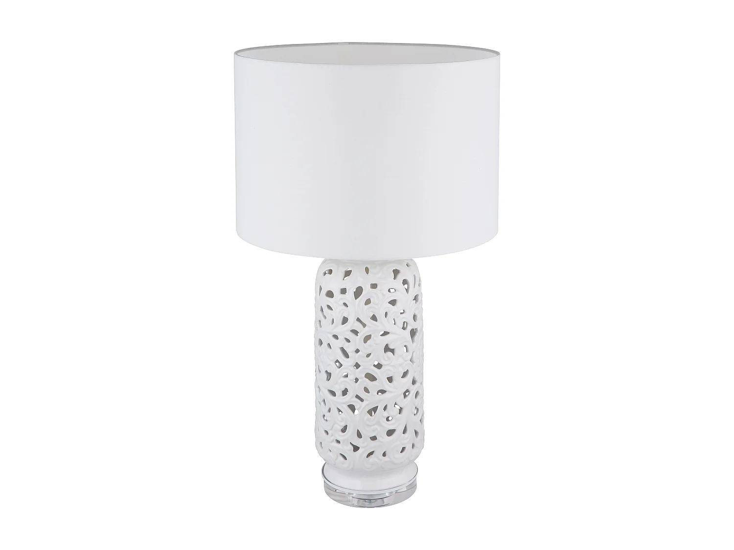 Lampe à poser céramique blanc mat, 1x E27