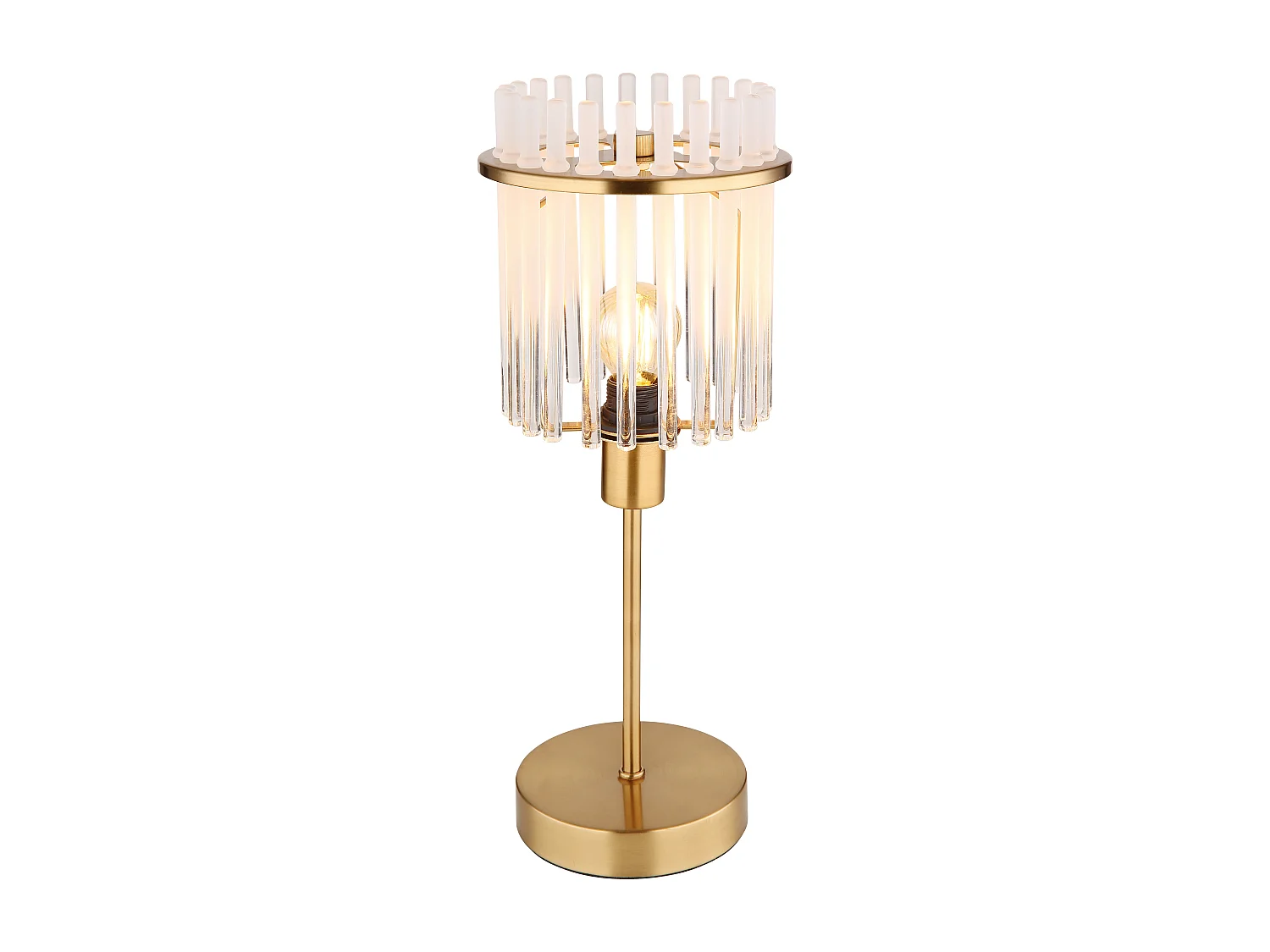 Lampe à poser métal couleur or mat, 1x E14