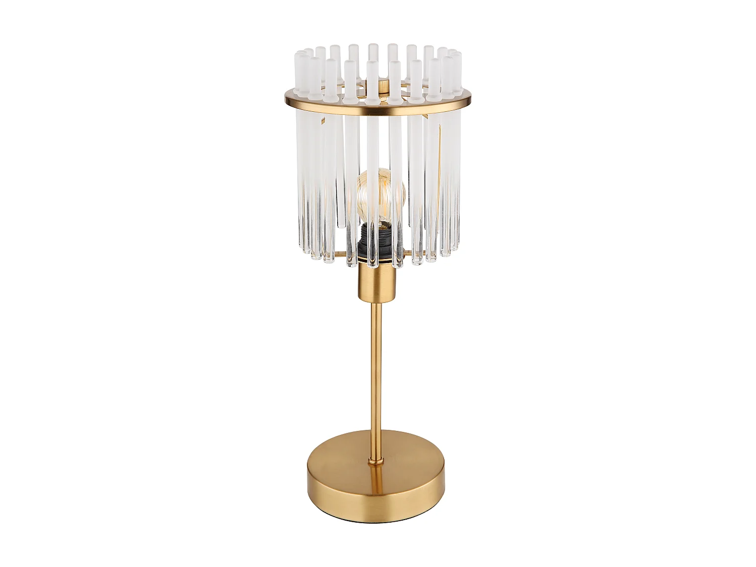 Lampe à poser métal couleur or mat, 1x E14