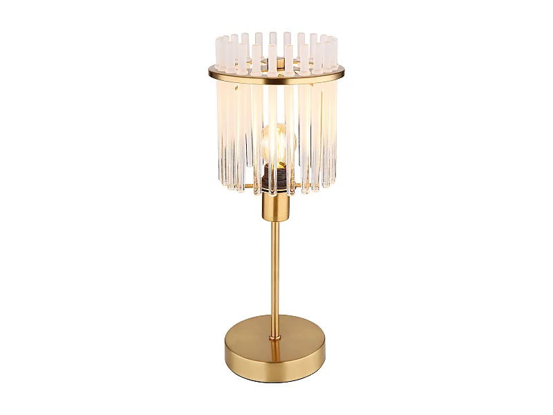 Lampada da tavolo metallo color oro satinato, 1x E14