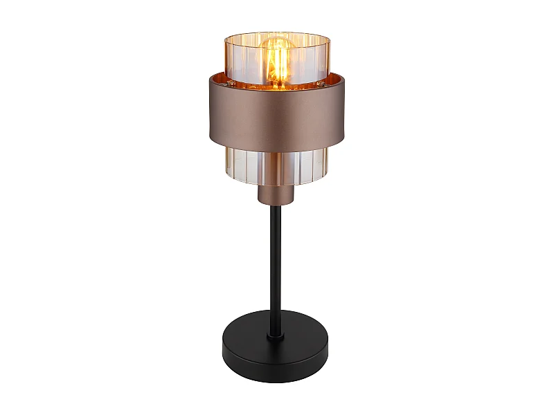 Lampe à poser métal noir mat, 1x E27